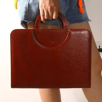 A4 Document Folder PU Leather Handbag Zipped Ring Binder Conference Bag Business Briefcase with calculator notebook
A4 Document Folder PU Leather Handbag Zipped Ring Binder Conference Bag Business Briefcase with calculator notebook