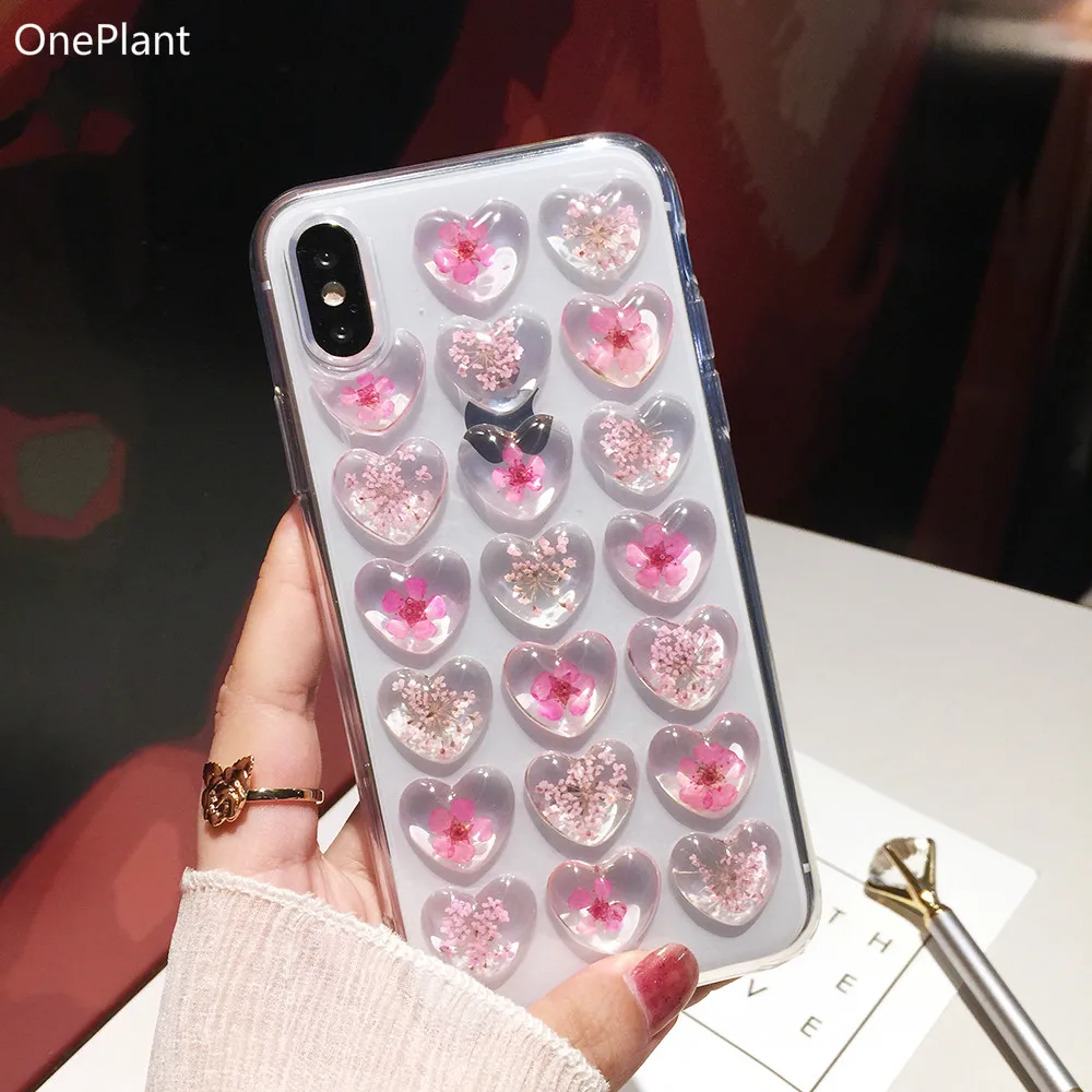 OnePlant Vintage 3D Heart Real flowers Phone Case for iphone X XS Max XR Stylish TPU Soft Case for iphone 6 6s 7 8 Plus X capa
OnePlant Vintage 3D Heart Real flowers Phone Case for iphone X XS Max XR Stylish TPU Soft Case for iphone 6 6s 7 8 Plus X capa