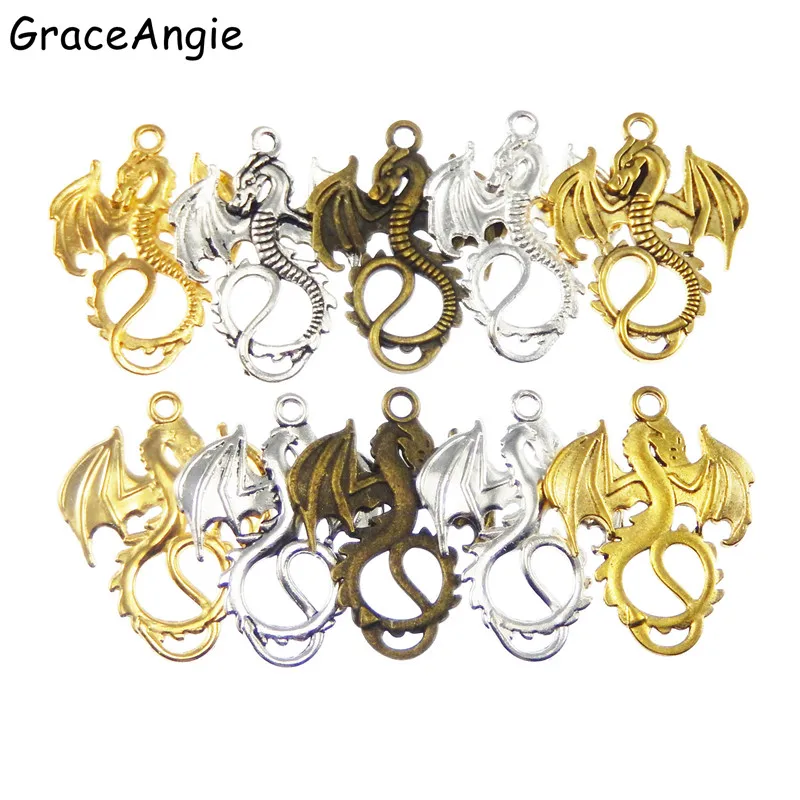 10pcs Mix Color Alloy Bronze Fly Dragon Charms 34*27mm Vintage Metal Necklace Pendant DIY Craft Charm Jewelry Fine
10pcs Mix Color Alloy Bronze Fly Dragon Charms 34*27mm Vintage Metal Necklace Pendant DIY Craft Charm Jewelry Fine