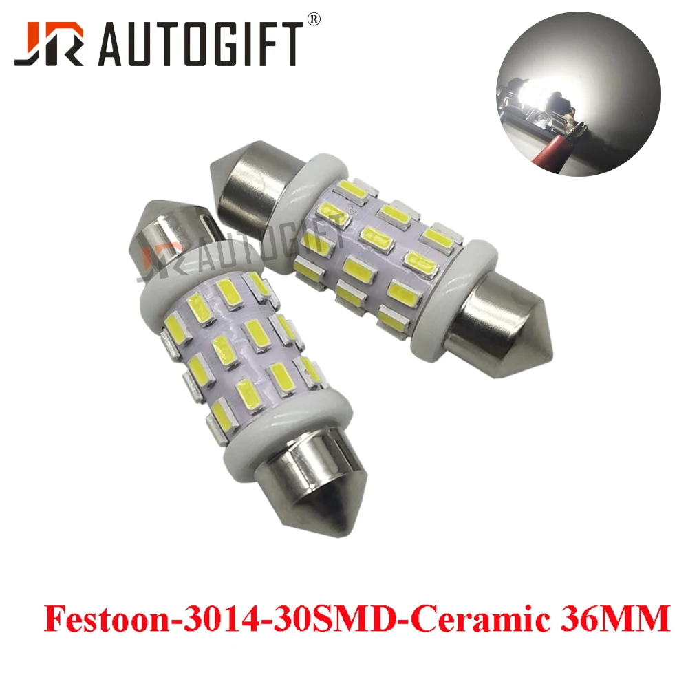 50X Car styling Festoon 3014 30SMD Ceramic Dome Reading Lamp 360 degree illumination 12V White 36MM Interior License Plate Light
50X Car styling Festoon 3014 30SMD Ceramic Dome Reading Lamp 360 degree illumination 12V White 36MM Interior License Plate Light