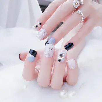 Girls 3D Shining Rhinestone Nail Art Tips with Glue Candy Color Simulation Pearl False Nails DIY Designs Artificial Fake Nails
Girls 3D Shining Rhinestone Nail Art Tips with Glue Candy Color Simulation Pearl False Nails DIY Designs Artificial Fake Nails
