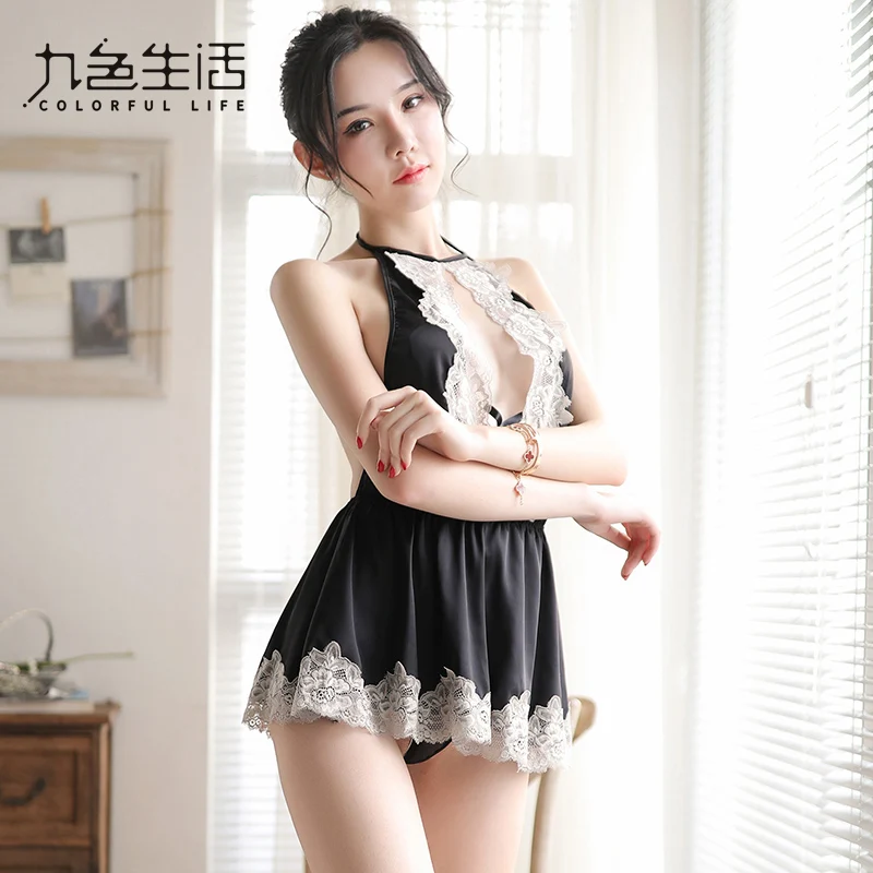 9 COLORS Lace Erotic Sexy Maid Costumes Nightdress Women Backless Deep-V Babydoll Bodysuit Silk Like Sleepwear Vestido NS0768
9 COLORS Lace Erotic Sexy Maid Costumes Nightdress Women Backless Deep-V Babydoll Bodysuit Silk Like Sleepwear Vestido NS0768