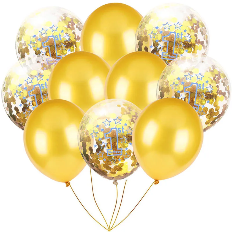 10Pcs/set 1st Birthday Balloons Pink Blue Transparent Confetti Latex Balloons for Boy Girl 1 Year Old Birthday Party Decorations
10Pcs/set 1st Birthday Balloons Pink Blue Transparent Confetti Latex Balloons for Boy Girl 1 Year Old Birthday Party Decorations