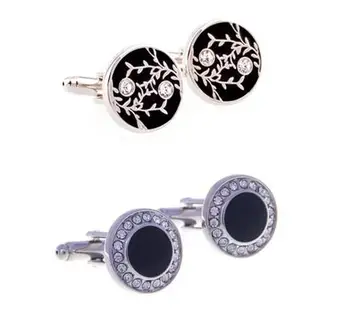 10pairs/lot Silver Round Crystal Cufflink Enamel Flower Patter Rhinestone Cuff Link Men's Jewelry Wholesale
10pairs/lot Silver Round Crystal Cufflink Enamel Flower Patter Rhinestone Cuff Link Men's Jewelry Wholesale
