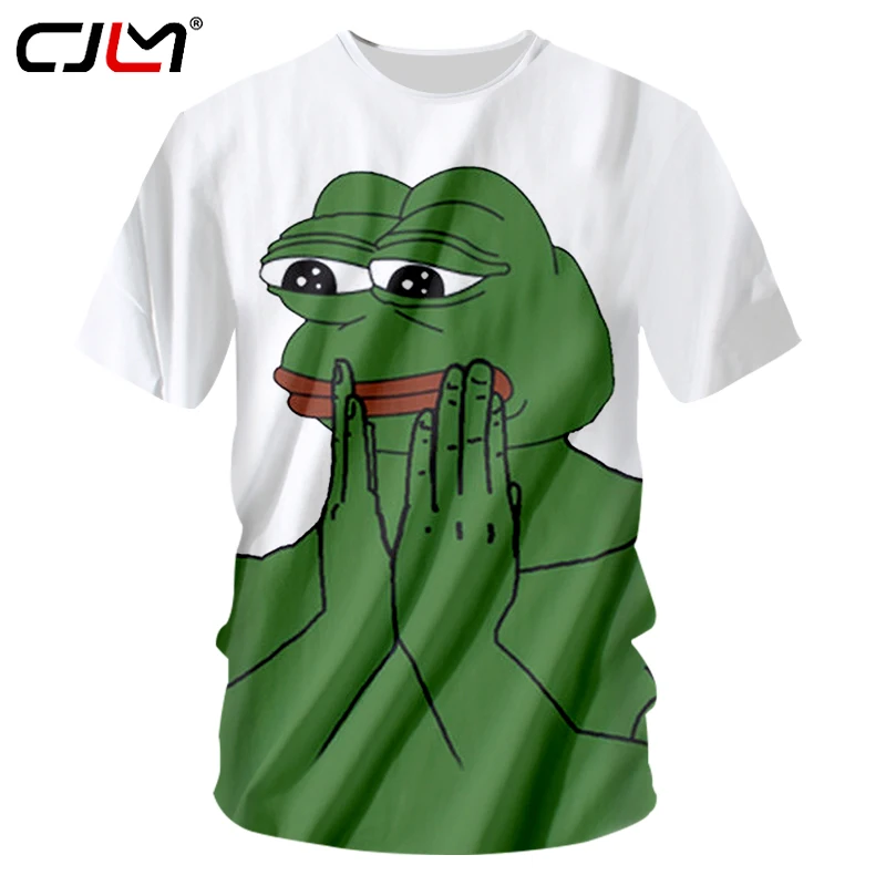 

CJLM Pepe The Frog 3d Print Tshirts Men Summer Fitness T-shirt O Neck Short Sleeve Custom Big Size 7XL Shirts Man Brand Clothing