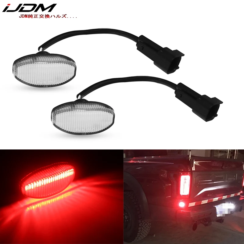 iJDM Clear Lens Red Full LED Rear Side Marker Light Kit For 2010-14 Ford Raptor, Replace OEM Back Sidemarker Lamps 12V
iJDM Clear Lens Red Full LED Rear Side Marker Light Kit For 2010-14 Ford Raptor, Replace OEM Back Sidemarker Lamps 12V