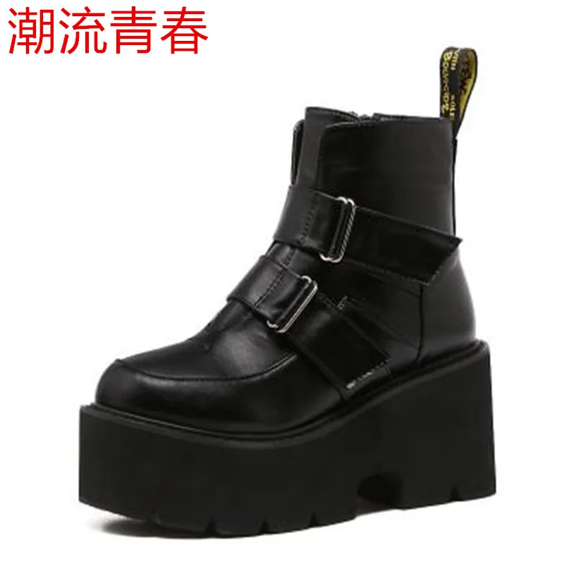 2019 Women's boots rivet side platform wedge high heels winter women Punk motorcycle gothic shoes calf boots
2019 Women's boots rivet side platform wedge high heels winter women Punk motorcycle gothic shoes calf boots