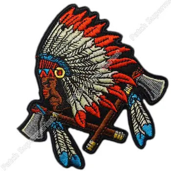 4" INDIAN CHIEF HEAD BATTLE AXES AND FEATHERS MOTORCYCLE JACKET VEST BIKER PATCH punk rockabilly Embroidered iron on patch
4" INDIAN CHIEF HEAD BATTLE AXES AND FEATHERS MOTORCYCLE JACKET VEST BIKER PATCH punk rockabilly Embroidered iron on patch