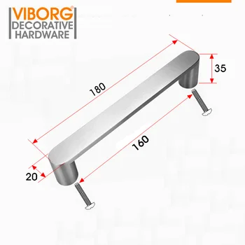 VIBORG Deluxe 160mm Solid 304 Stainless Steel Modern Kitchen Cabinet Cupboard Door Wardrobe Handles Drawer Pull Handle, SV728
VIBORG Deluxe 160mm Solid 304 Stainless Steel Modern Kitchen Cabinet Cupboard Door Wardrobe Handles Drawer Pull Handle, SV728