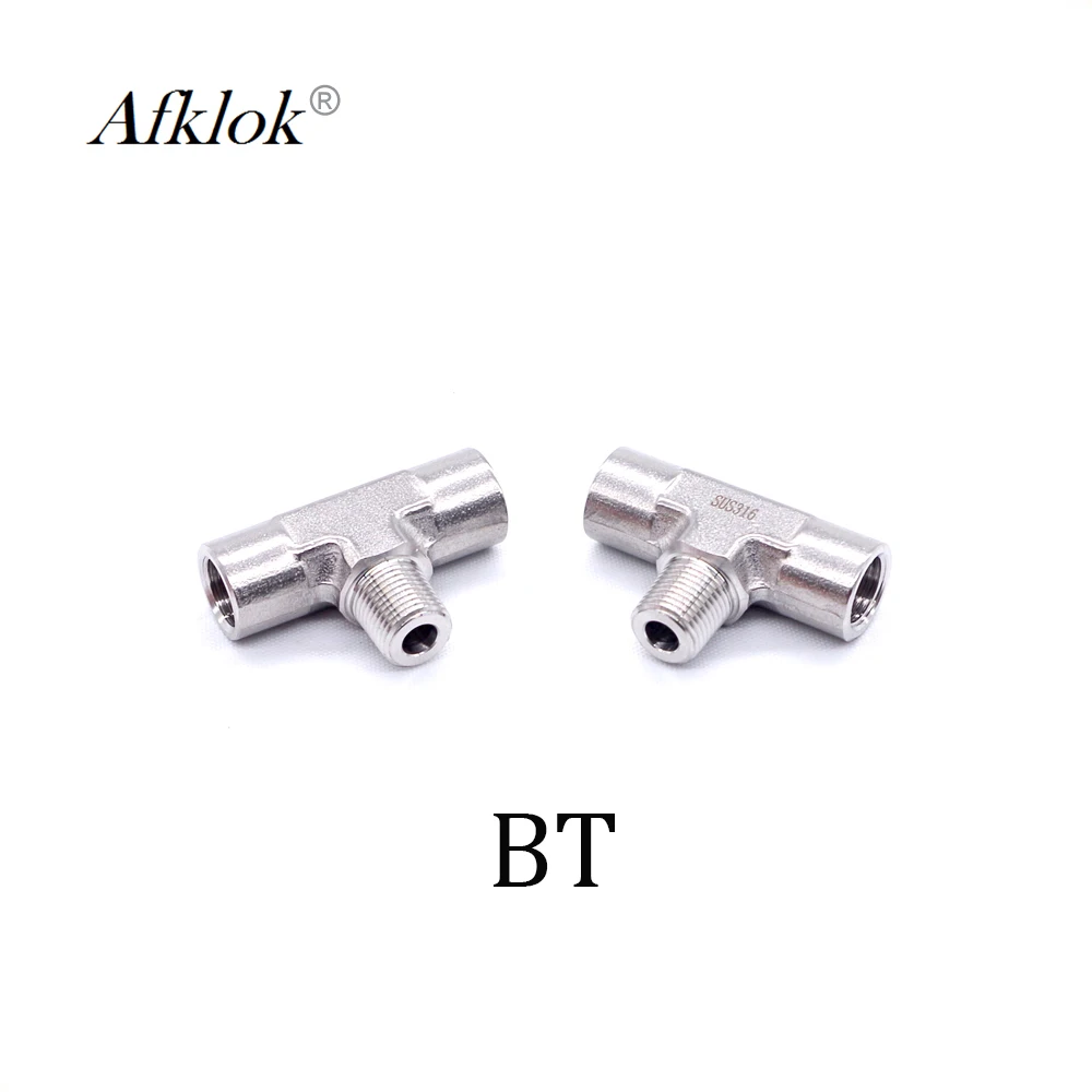 

2Pcs/Bag Branch Tee Pipe Fitting 1/8" 1/4" 3/8" 1/2" 3/4" 1" Female NPT x Male NPT stainless steel 316 Tube Fittings