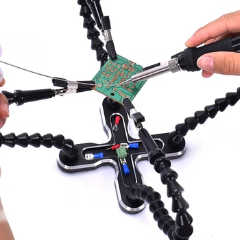 Soldering Station With 4Pc Flexible Arms Soldering Iron Holder Third Helping Hand Tool Pcb Welding Repair Welding Tool
Soldering Station With 4Pc Flexible Arms Soldering Iron Holder Third Helping Hand Tool Pcb Welding Repair Welding Tool