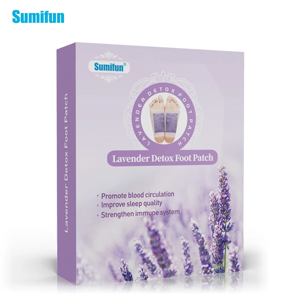 Sumifun New Arrival 12 Pieces/Box Lavender Essential Oil Bamboo Vinegar Detox Foot Patch Adhesive Detox Slim Foot Care Plaster
Sumifun New Arrival 12 Pieces/Box Lavender Essential Oil Bamboo Vinegar Detox Foot Patch Adhesive Detox Slim Foot Care Plaster