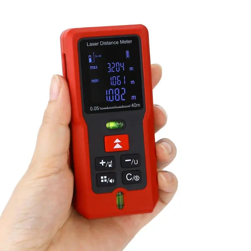 Human - Laser Distance Meter 40/60/80/100m Distance Meter Battery-powered Laser Range Finder Tape Distance Measurer Rangefinder