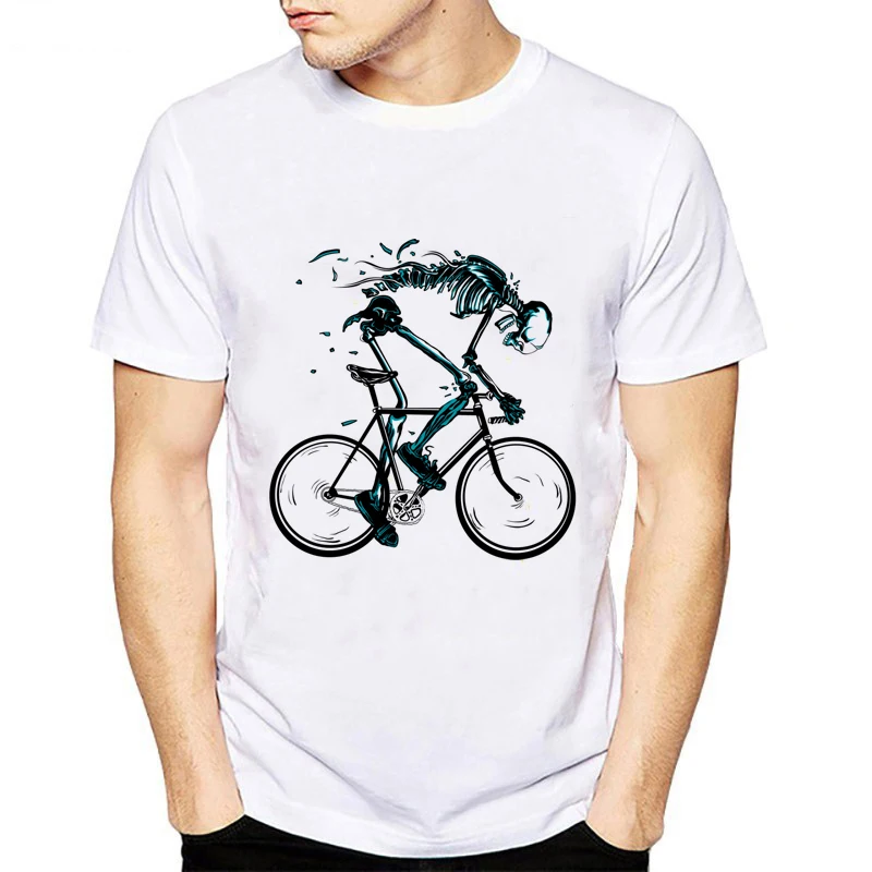 T shirt Men New Worn out Bikes Tshirt Funny Skeleton bicycle Design Short Sleeve O-neck Tshirts Fashion Skull male hipster Tops
T shirt Men New Worn out Bikes Tshirt Funny Skeleton bicycle Design Short Sleeve O-neck Tshirts Fashion Skull male hipster Tops