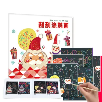 Christmas Scraping Graffiti Children's handmade DIY Colorful painting materials Kindergarten Educational toys 1Set
Christmas Scraping Graffiti Children's handmade DIY Colorful painting materials Kindergarten Educational toys 1Set