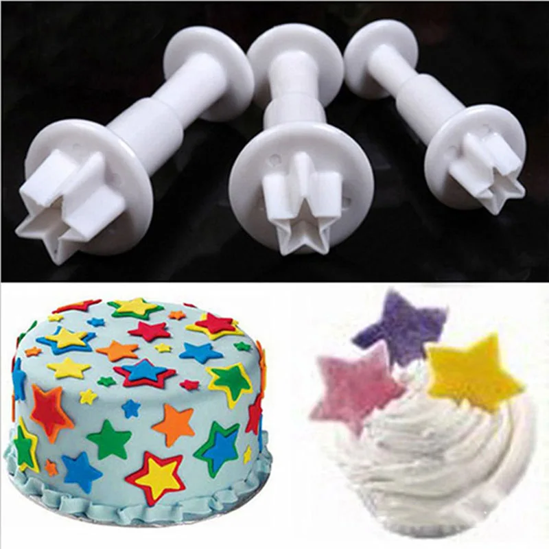3 Pcs/Set Star Fondant Cake Decorating Tools Cake Plunger Biscuit Cookies Cutter Diy Baking Mold Bakeware
3 Pcs/Set Star Fondant Cake Decorating Tools Cake Plunger Biscuit Cookies Cutter Diy Baking Mold Bakeware