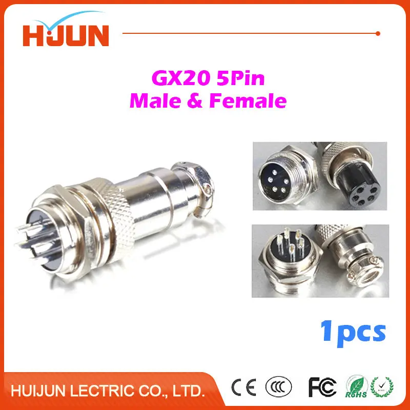 1pcs GX20 5Pin High Quality Male& Female 20mm Wire Cable Panel Connector Aviation Plug Circular Socket Plug
1pcs GX20 5Pin High Quality Male& Female 20mm Wire Cable Panel Connector Aviation Plug Circular Socket Plug