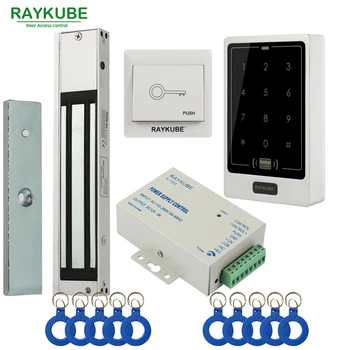 RAYKUBE Door Access Control System Kit 180KG/280KG Electric Magnetic Lock + Metal Touch FRID Keypad Exit Button Security Door
RAYKUBE Door Access Control System Kit 180KG/280KG Electric Magnetic Lock + Metal Touch FRID Keypad Exit Button Security Door