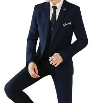 Blazers Pants Vest 3 Pieces Sets / 2018 men's casual boutique letter embroidery business suit jacket coat trousers waistcoat
Blazers Pants Vest 3 Pieces Sets / 2018 men's casual boutique letter embroidery business suit jacket coat trousers waistcoat