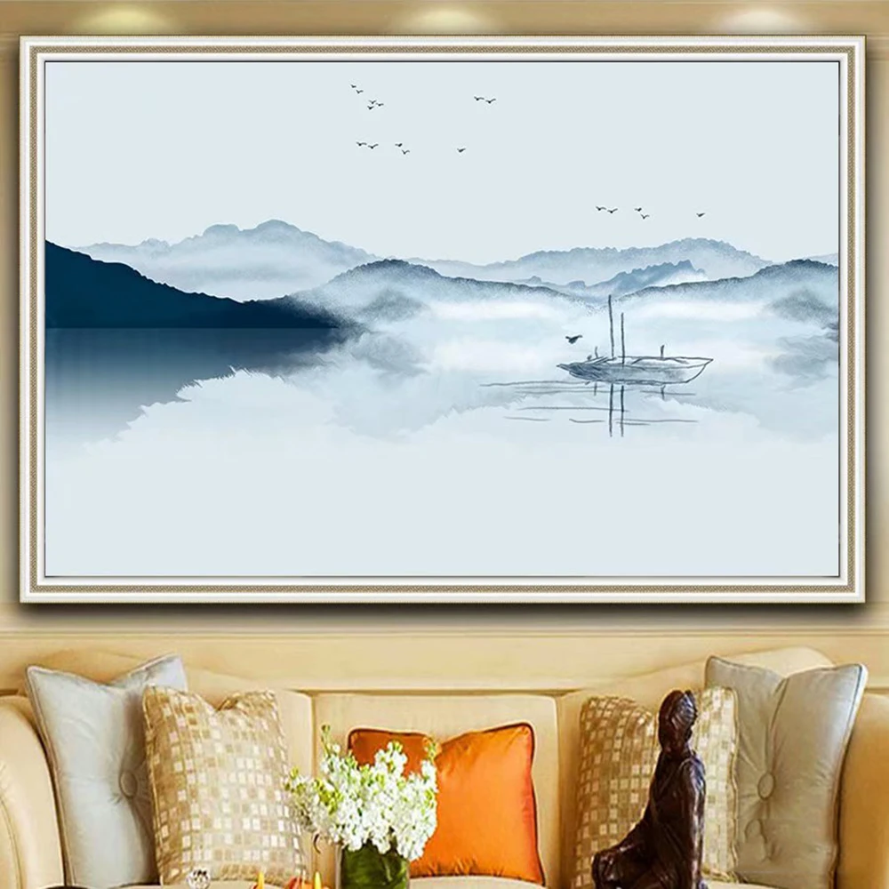 Abstract Chinese Paintings Big Size Minimalist Mountain River Bird Forest Landscape Painting Posters and Prints Picture Modular
Abstract Chinese Paintings Big Size Minimalist Mountain River Bird Forest Landscape Painting Posters and Prints Picture Modular