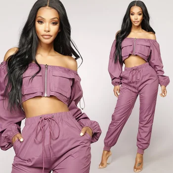 Autumn Women Two Piece Set Long Sleeve Crop Top Pullover Top and Jogging Pants Set Purple 2 Piece Set Fashion Outfits Women
Autumn Women Two Piece Set Long Sleeve Crop Top Pullover Top and Jogging Pants Set Purple 2 Piece Set Fashion Outfits Women