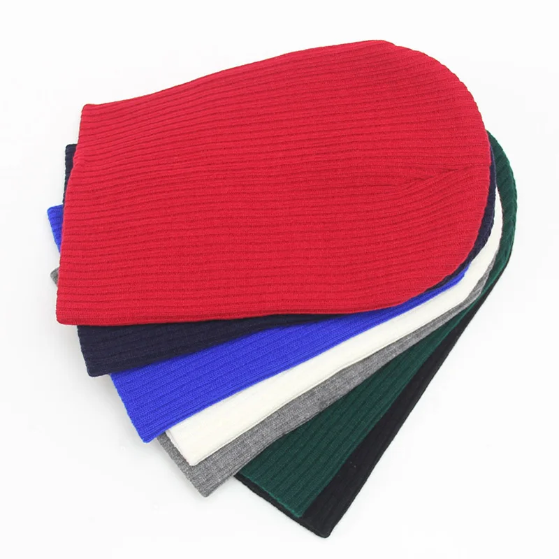 Autumn Winter Skullies Beanie Kintted Cap Women Men Solid Color Outdoor Warm Wool Hat Fashion Unisex Striped Knit Hats CP0270 (5)