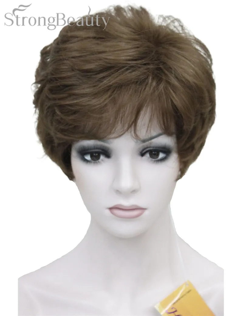 StrongBeauty Shag Style Synthetic Wigs Short Wavy Layered Dark Auburn Custom Wig For African American
StrongBeauty Shag Style Synthetic Wigs Short Wavy Layered Dark Auburn Custom Wig For African American