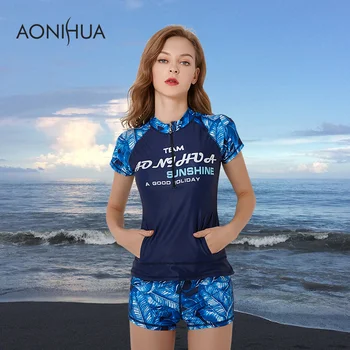 AONIHUA Swimwear Plus Size Printed Short Sleeve Tops And Boyshorts S-4XL 2 Piece Large Size Women Swimsuit Surfing Bathing Suits
AONIHUA Swimwear Plus Size Printed Short Sleeve Tops And Boyshorts S-4XL 2 Piece Large Size Women Swimsuit Surfing Bathing Suits
