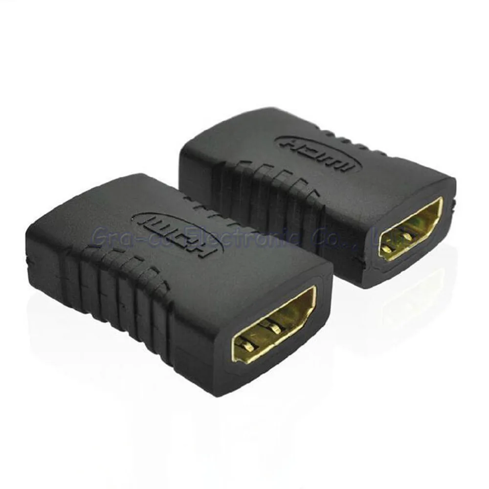 50 шт./лот позолоченный HDMI адаптер женский к женскому 1 4 версия hdmi удлинительный