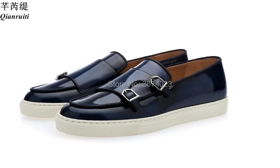 Qianruiti Fashion Men Double Monk Sneakers Rubber Thick Flats Metal Buckles Embellished Causal Shoes Slip on Loafers
Qianruiti Fashion Men Double Monk Sneakers Rubber Thick Flats Metal Buckles Embellished Causal Shoes Slip on Loafers