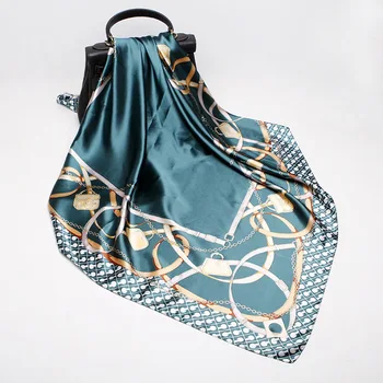 Women's 2019 four seasons universal belt bag pattern printing 90*90cm simulation silk satin large square scarf
Women's 2019 four seasons universal belt bag pattern printing 90*90cm simulation silk satin large square scarf