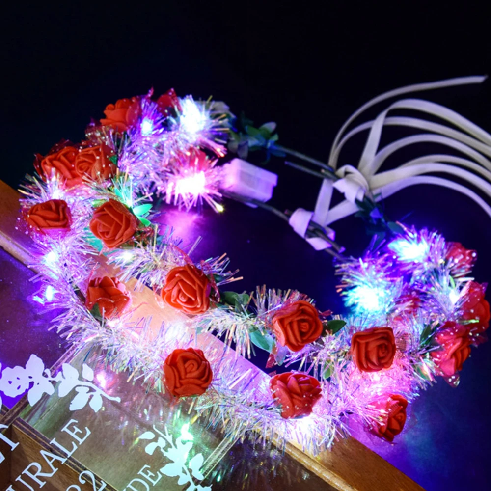 7pcs LED Flower Crown Luminous 10 LED Flower Wreath Headband Headpiece Flower Headdress For Girls Women Wedding new
7pcs LED Flower Crown Luminous 10 LED Flower Wreath Headband Headpiece Flower Headdress For Girls Women Wedding new