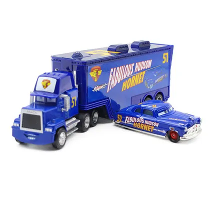 Disney Pixar Cars Lightning Mcqueen 2Pcs No.51 Fabulous Hudson Hornet Mack Truck & Small Car Diecast Metal Toy Car For Childrens
Disney Pixar Cars Lightning Mcqueen 2Pcs No.51 Fabulous Hudson Hornet Mack Truck & Small Car Diecast Metal Toy Car For Childrens