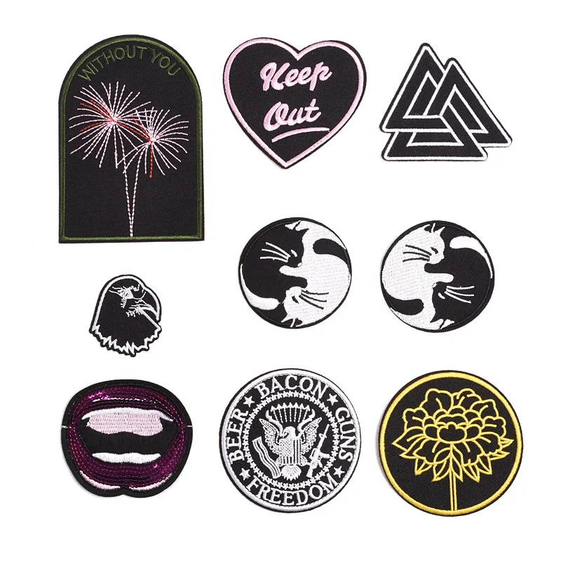 Yin Yang White Black Cat KEEP Cute VIKING BACON FREEDOM American Embroidered Funny Patch Badge Applique for Jacket Jeans
Yin Yang White Black Cat KEEP Cute VIKING BACON FREEDOM American Embroidered Funny Patch Badge Applique for Jacket Jeans