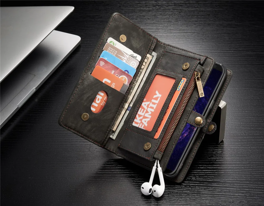Luxury Brand For Samsung Galaxy S8 S7 Case Genuine Leather Flip Cover For Samsung S 8 S9 Plus S10 S10e S 7 Edge Wallet Phone Bag 15