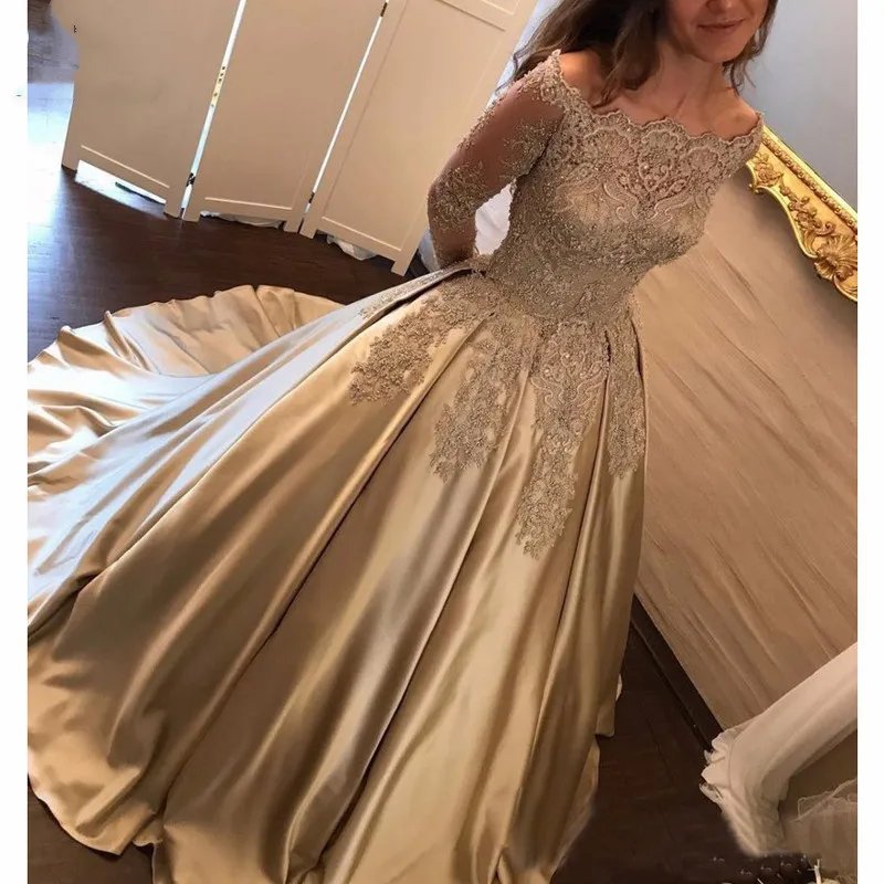 Elegant 2018 Off Shoulder Prom dress Long Sleeves Vestidos de festa robe de soiree for graduation Formal Evening Prom Dresses
Elegant 2018 Off Shoulder Prom dress Long Sleeves Vestidos de festa robe de soiree for graduation Formal Evening Prom Dresses