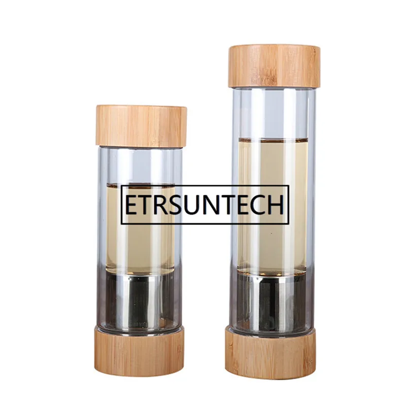 10pcs/lot 300ml/400ml Glass Water Bottles With Tea Infuser Shaker Double Wall Tea Drink Bottled For Water Two Mouths Bamboo Lid
10pcs/lot 300ml/400ml Glass Water Bottles With Tea Infuser Shaker Double Wall Tea Drink Bottled For Water Two Mouths Bamboo Lid