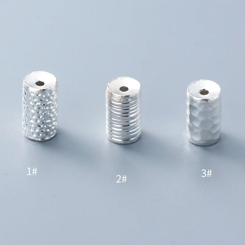 925 Sterling Silver Craftwork Cylinder Spacer Beads 14x8mm Fashion S925 Handmade Silver Charm Beads DIY Jewelry Accessories
925 Sterling Silver Craftwork Cylinder Spacer Beads 14x8mm Fashion S925 Handmade Silver Charm Beads DIY Jewelry Accessories