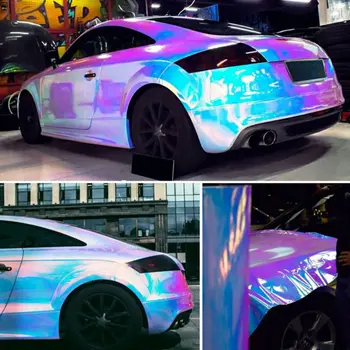 1.38x0.5m White Backing Holographic Rainbow Chrome Vinyl Wrap Air Bubble Free DIY
1.38x0.5m White Backing Holographic Rainbow Chrome Vinyl Wrap Air Bubble Free DIY