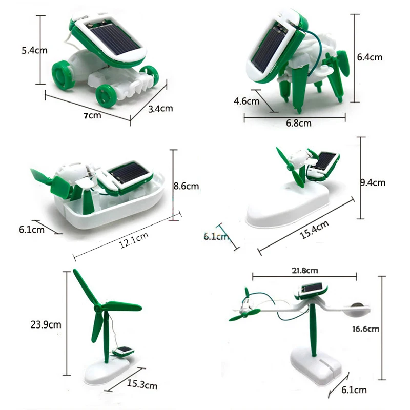 6-IN-1 Educational Learning Assembled Puzzle Power Solar Toys Car Boat Robot Animal Blocks Model Building Kits Gift for Children
6-IN-1 Educational Learning Assembled Puzzle Power Solar Toys Car Boat Robot Animal Blocks Model Building Kits Gift for Children