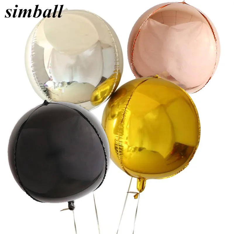 1pcs 22inch 4D Round Metallic Dimensional Gold Silver Foil Balloons Wedding Birthday Party Decor Helium Inflatable Globos supply
1pcs 22inch 4D Round Metallic Dimensional Gold Silver Foil Balloons Wedding Birthday Party Decor Helium Inflatable Globos supply
