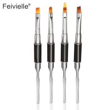New 2Way Dual-Ended Builder UV Poly Gel Nail Brush Nylon Hair Flat Pusher For Nail Tips Extension Gel Tips Building Carving Pens
New 2Way Dual-Ended Builder UV Poly Gel Nail Brush Nylon Hair Flat Pusher For Nail Tips Extension Gel Tips Building Carving Pens