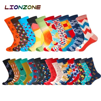 Lionzone New Arrival High Quality Cotton Men Socks With Colored Striped Art Jacquard Shapes Spring Happy Long Socks
Lionzone New Arrival High Quality Cotton Men Socks With Colored Striped Art Jacquard Shapes Spring Happy Long Socks