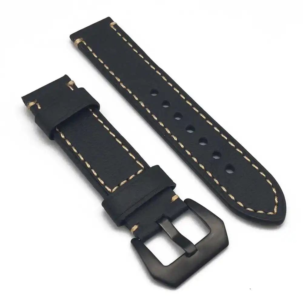 high quality Black 304 stainless steel button 22mm 24mm Leather Watch Strap Man Watch Straps Black brown Thick line Watch Band
high quality Black 304 stainless steel button 22mm 24mm Leather Watch Strap Man Watch Straps Black brown Thick line Watch Band