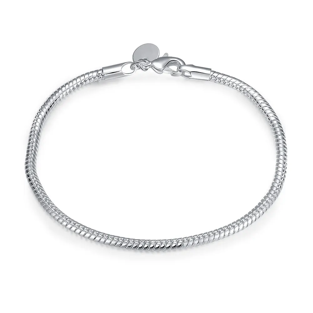 Men Jewelry Silver Bracelets For Women Wholesale Price Fashion Silver Plated 3mm Snake Bone Bracelets & Bangles
Men Jewelry Silver Bracelets For Women Wholesale Price Fashion Silver Plated 3mm Snake Bone Bracelets & Bangles