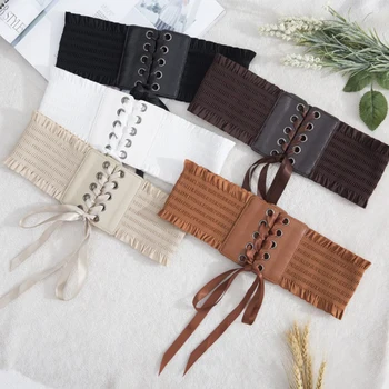 iClosam Lace Wide Belt Women Leather Wide Waist Belts Vintage Corset Cummerbund Girdle Belt Womenfor Women Summer Dress
iClosam Lace Wide Belt Women Leather Wide Waist Belts Vintage Corset Cummerbund Girdle Belt Womenfor Women Summer Dress