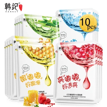 10 Pcs HANKEY Pomegranate Plants Hyaluronic Acid Facial Mask Oil Moisturizing Brightening Nourishing Korean Masks for face
10 Pcs HANKEY Pomegranate Plants Hyaluronic Acid Facial Mask Oil Moisturizing Brightening Nourishing Korean Masks for face