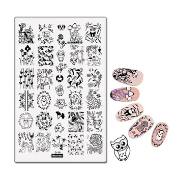 Nail Art Stamping Plates Animal Plant Series Cute Cat Dog Rabbit Cartoon Nails One Stamp Plate Image Stencils for Manicure D10
Nail Art Stamping Plates Animal Plant Series Cute Cat Dog Rabbit Cartoon Nails One Stamp Plate Image Stencils for Manicure D10