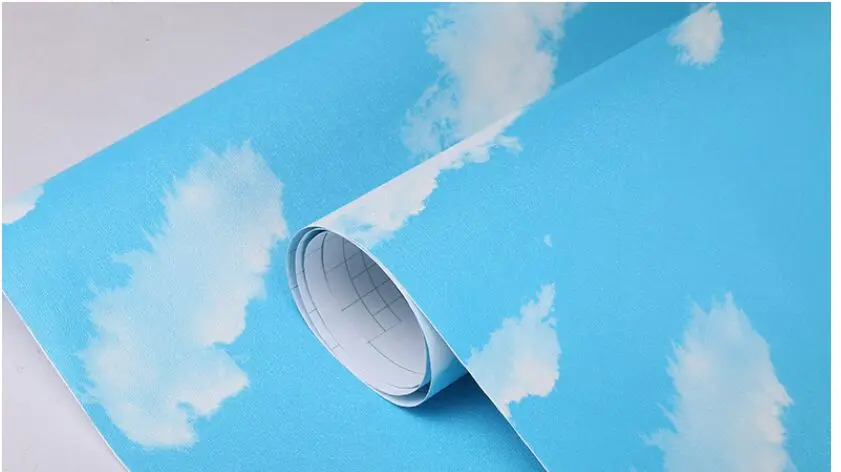 Blue Sky and White Cloud Wallpaper Self-adhesive Thickening PVC Waterproof Wallpaper Moisture-proof Bedroom Living Room Ceiling
Blue Sky and White Cloud Wallpaper Self-adhesive Thickening PVC Waterproof Wallpaper Moisture-proof Bedroom Living Room Ceiling