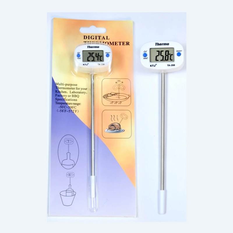 

Rotatable Digital Food Thermometer BBQ Meat Chocolate Oven Milk Water Oil Cooking C/F Kitchen Thermometers Electronic Probe 300C